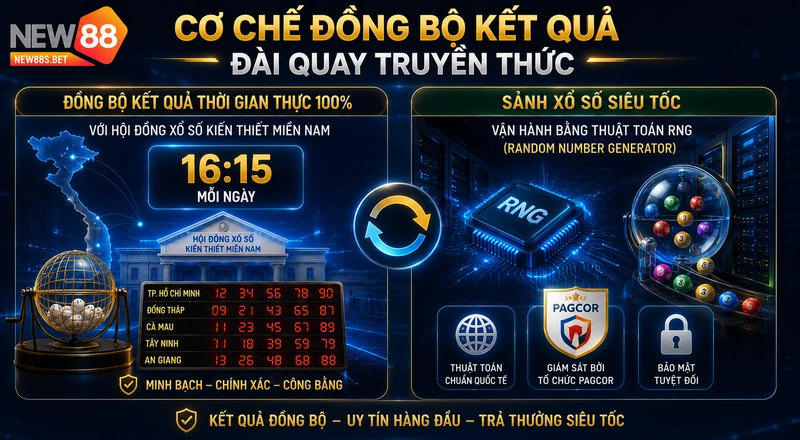 Cơ chế đồng bộ kết quả đài quay xổ số miền Bắc NEW88